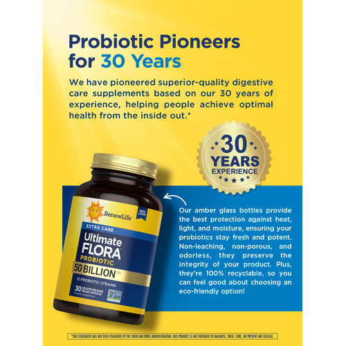 Ultimate Flora Extra Care Probiotic 50 Billion, 30 Delayed Release Vegan Caps