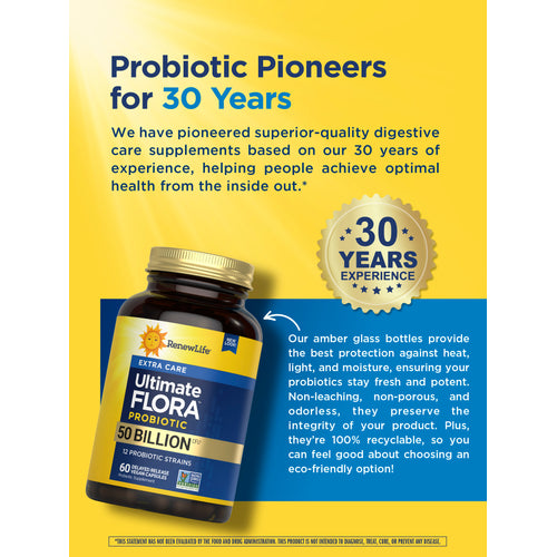 Ultimate Flora Extra Care Probiotic 50 Billion, 60 Delayed Release Vegan Caps