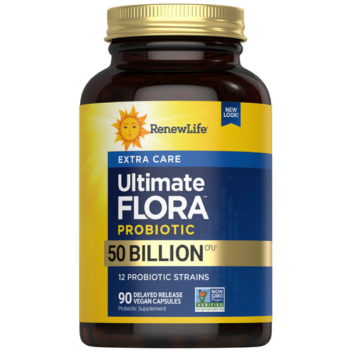 Ultimate Flora Extra Care Probiotic 50 Billion, 90 Delayed Release Vegan Caps