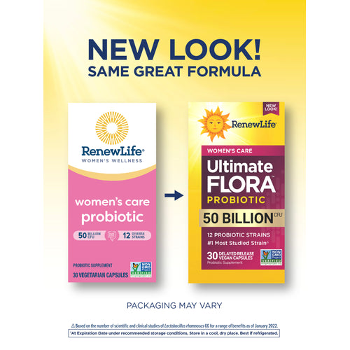 Ultimate Flora Women's Vaginal Care Probiotic 50 Billion, 30 Delayed Release Vegan Caps