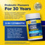 RenewLife Ultimate Flora Men's Probiotic features 90 Billion CFU, 31 strains, in 30 delayed release vegan capsules, Non GMO.