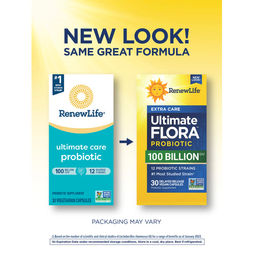 Ultimate Flora Extra Care Probiotic 100 Billion, 30 Delayed Release Vegan Caps