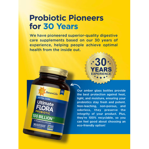 Ultimate Flora Extra Care Probiotic 100 Billion, 30 Delayed Release Vegan Caps