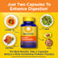 RenewLife Gas Stop Enzyme Formula with Digestive Enzymes and Fennel, providing 60 vegetarian capsules for digestion support.