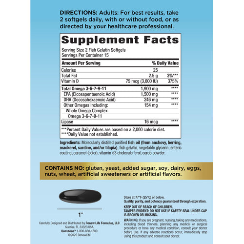 Norwegian Gold Super Critical Omega, 30 Fish Gelatin Softgels