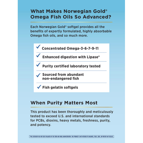 Norwegian Gold Super Critical Omega, 30 Fish Gelatin Softgels