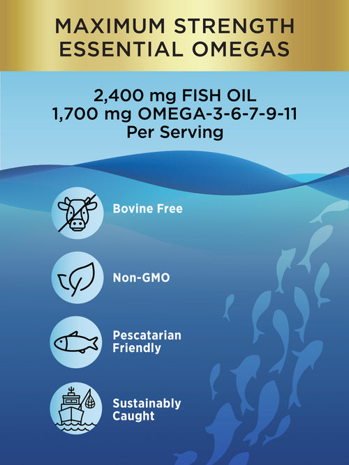 Norwegian Gold Critical Omega, 60 Fish Gelatin Softgels