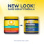RenewLife IntestiNew Powder 6.0 oz (169.5 g) jars, showing old and new packaging. Text: 'NEW LOOK! SAME GREAT FORMULA.' Gluten Free.