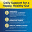 Product highlights graphic stating SUPPORTS DIGESTIVE HARMONY, TARGETS OCCASIONAL BOWEL & DIGESTIVE STRESS, SPECIAL HERBAL BLEND