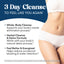 Product highlights graphic stating Whole-Body Cleanse, waste elim., Herbal Cleanse & Detox, natural detox., Feel Better & Energized, reduced bloating/water ret.