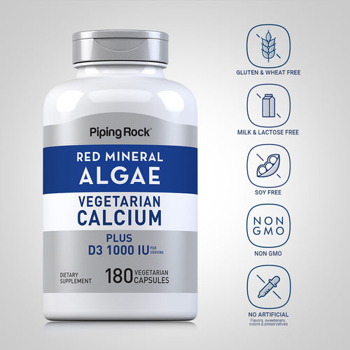 Red Mineral Algae (Aquamin Plant Based Calcium), 180 Vegetarian Capsules