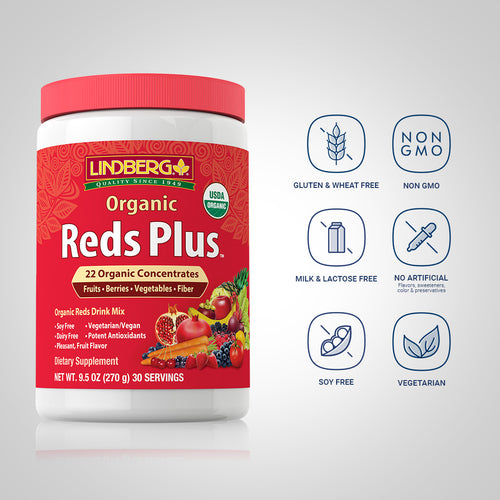 Reds Plus Organic Powder, 9.5 oz (270 g) Bottle