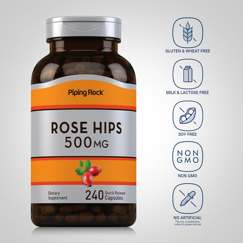 Rose Hips, 500 mg, 240 Quick Release Capsules