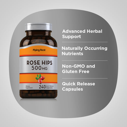 Rose Hips, 500 mg, 240 Quick Release Capsules