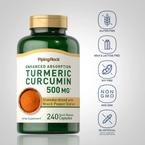 Standardized Turmeric Curcumin Complex, 500 mg, 240 Quick Release Capsules, 2  Bottles