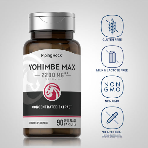 Yohimbe Max, 2200 mg (per serving), 90 Quick Release Capsules