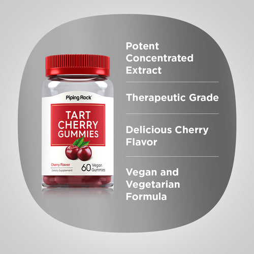Tart Cherry (Delicious Cherry), 60 Vegan Gummies