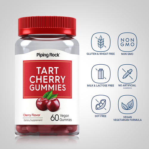 Tart Cherry (Delicious Cherry), 60 Vegan Gummies