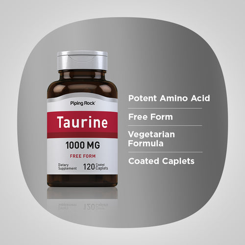 Taurine, 1000 mg, 120 Coated Caplets