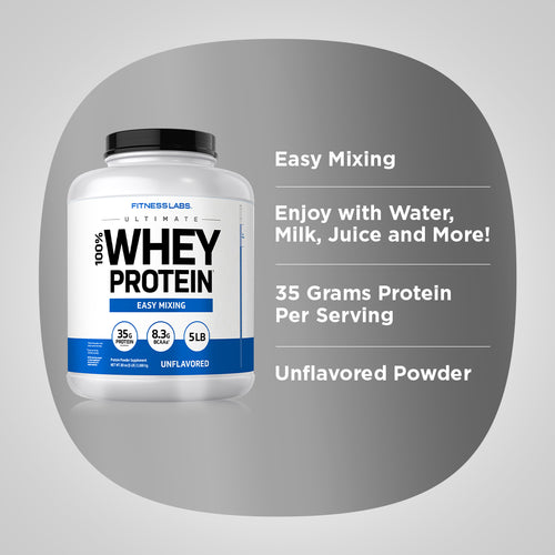 Ultimate Whey Protein (Unflavored & Unsweetened), 5 lbs (2.26 kg) Bottle
