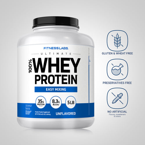 Ultimate Whey Protein (Unflavored & Unsweetened), 5 lbs (2.26 kg) Bottle