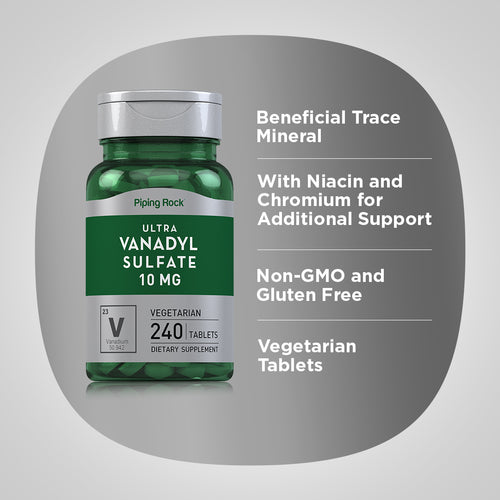 Ultra Vanadyl Complex (Vanadium), 10 mg, 240 Vegetarian Tablets