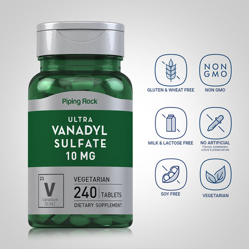 Ultra Vanadyl Complex (Vanadium), 10 mg, 240 Vegetarian Tablets