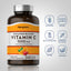 Vitamin C bottle with icons indicating Gluten Free, Non GMO, Milk & Lactose Free, No Artificial Additives, Soy Free, Vegetarian.
