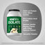 Product highlights graphic stating 100% of Protein from Whey Isolate, Rich Amino Acid Profile, Natural Vanilla Flavor, Versatile Powder.