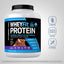 WheyFit Protein bottle with icons indicating Gluten Free, NON GMO, No Artificial Colors or Preservatives.