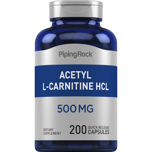 Acetyl L-Carnitine, 500 mg, 200 Quick Release Capsules