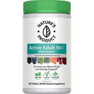 Active 50+ Multivitamin, 180 Tablets