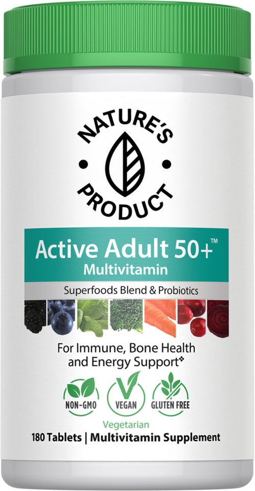 Active 50+ Multivitamin, 180 Tablets