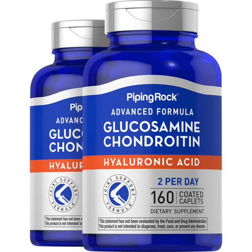 Advanced Glucosamine Chondroitin Hyaluronic Acid, 160 Coated Caplets, 2  Bottles