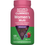 Nature's Product Gummies Women's Multi, 120 Gummies, Berry Flavor. Supports energy metabolism, bone, and immune health.