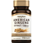 American Ginseng Extract 1200 mg per serving with 110 quick release capsules, dietary supplement.