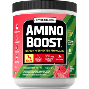 Amino Boost BCAA Powder (Juicy Watermelon Wave), 16.5 oz (483 g) Bottle
