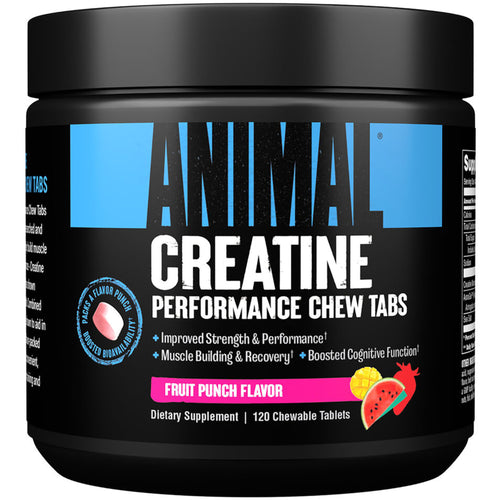 Animal Creatine Chews Fruit Punch, 120 Chewable Tablets