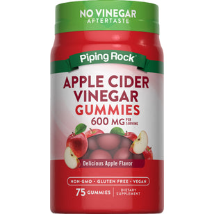 Apple Cider Vinegar (Delicious Apple), 600 mg (per serving), 75 Gummies