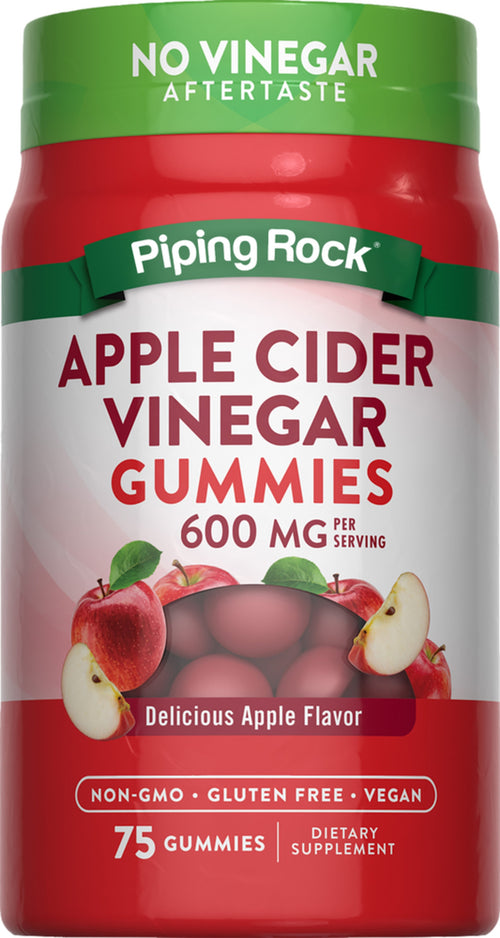 Apple Cider Vinegar (Delicious Apple), 600 mg (per serving), 75 Gummies