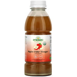 Dynamic Health Apple Cider Vinegar with Mother, USDA Organic, no sugar added, kosher, in a 16 FL OZ (473mL) bottle.