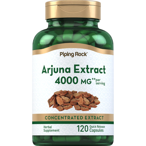 Arjuna Standardized Extract, 4000 mg (per serving), 120 Quick Release Capsules