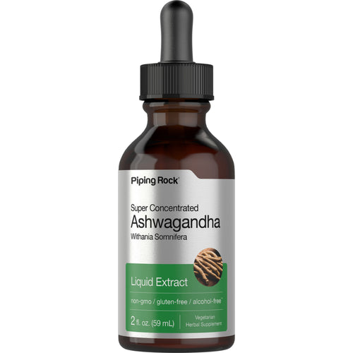 Ashwagandha Liquid Extract Alcohol Free, 2 fl oz (59 mL) Dropper Bottle