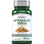 Astragalus supplement featuring 4500 mg per serving, in a bottle of 90 vegetarian capsules.