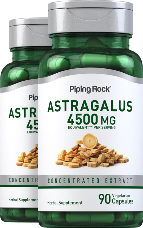 Astragalus Root, 4500 mg (per serving), 90 Vegetarian Capsules, 2  Bottles