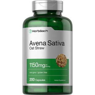 Avena Sativa Extract (Oat Straw Extract), 1150 mg (per serving), 200 Capsules