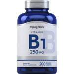 Vitamin B1 250 MG, 200 coated caplets. This vegetarian supplement supports overall health.