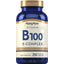 Vitamin B100 B-Complex dietary supplement, contains 250 vegetarian capsules in a bottle.