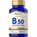 Vitamin B-50 B-Complex, 180 Coated Caplets, Vegetarian Vitamin Supplement for daily nutrition support.