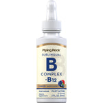 B-Complex Liquid Plus B-12 Sublingual, 1200 mcg, 2 fl oz (59 mL) Dropper Bottle